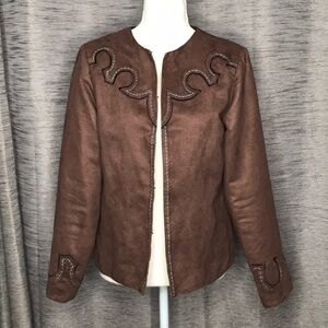 BACK IN THE SADDLE SMALL LIGHTWEIGHT WESTERN BROWN JACKET